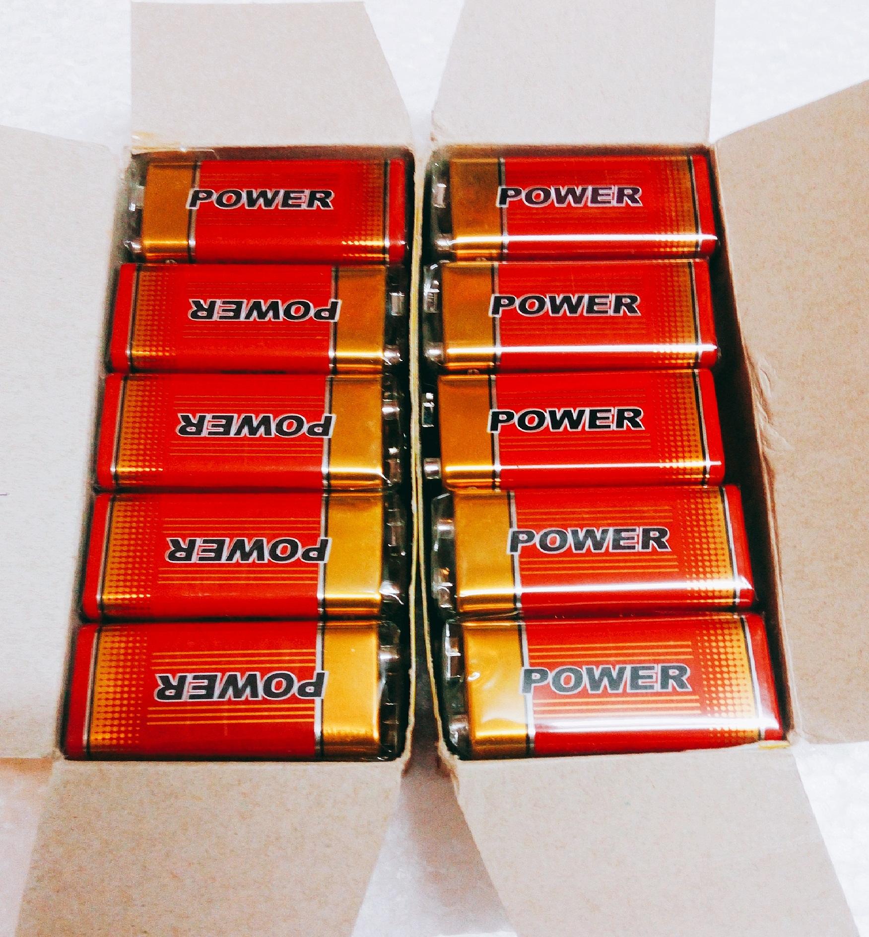 Hộp 10 Viên Pin 9V - Pin Vuông - Pin Đại Dùng Cho Micro, Thiết Bị Điện Tử - Giá Rẻ