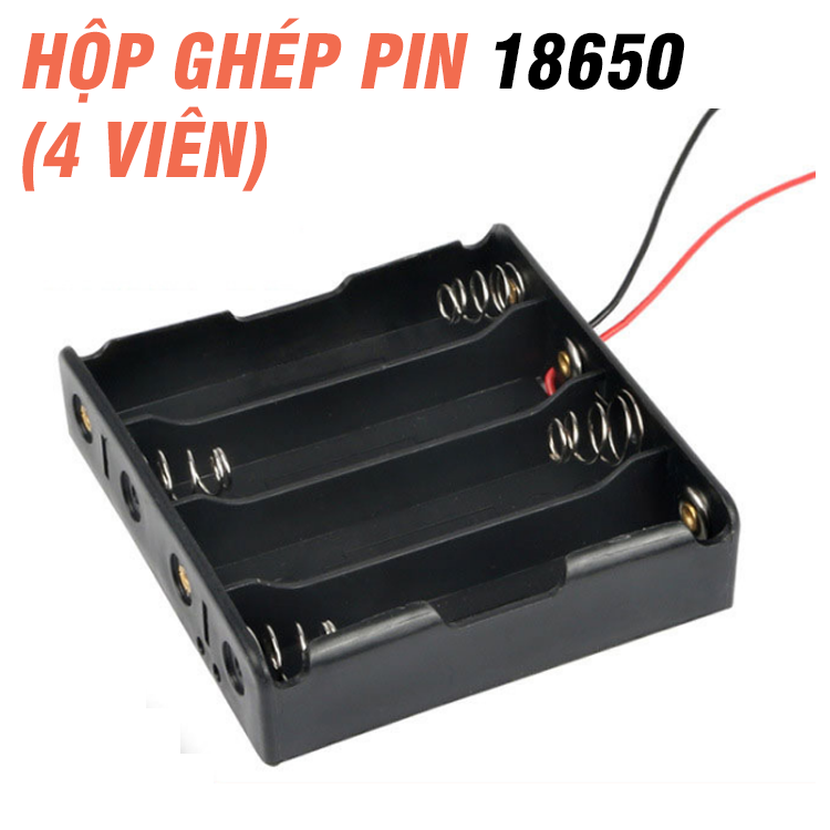 Hộp đế đựng pin 3.7V 18650 nối tiếp 2/3/4 Pin
