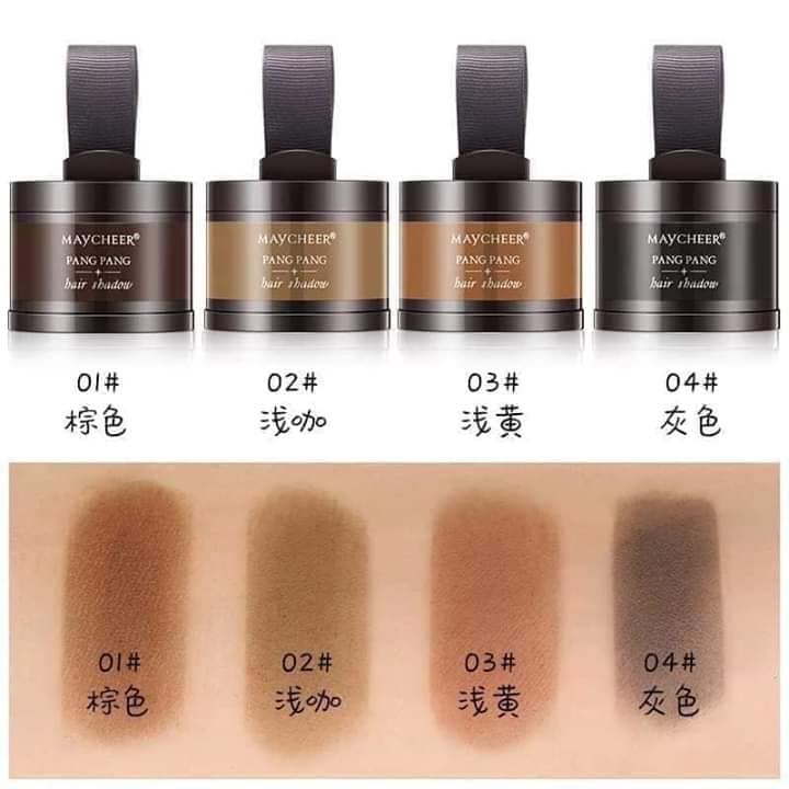 Màu số 3 nâu - Phấn che hói tóc Phấn phủ che khuyết điểm tóc - Phấn phủ chân tóc tiện lợi , Phấn phủ chân tóc điều chỉnh che khuyết điểm tóc 4g màu số 3 nâu