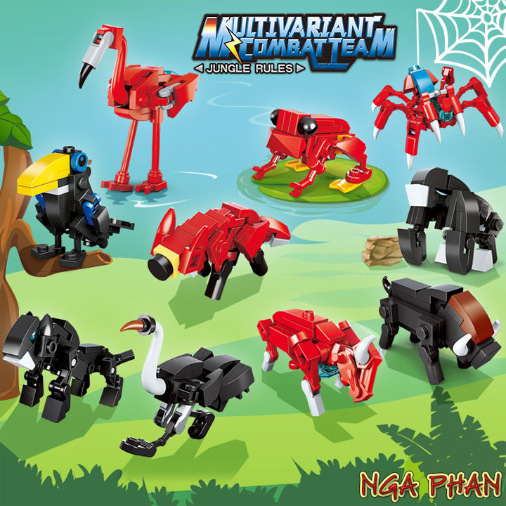 1 Hộp Biệt Đội Rừng Xanh Cực Đẹp Lego Enlighten Qman Đồ Chơi Xếp Hình Lắp Ráp