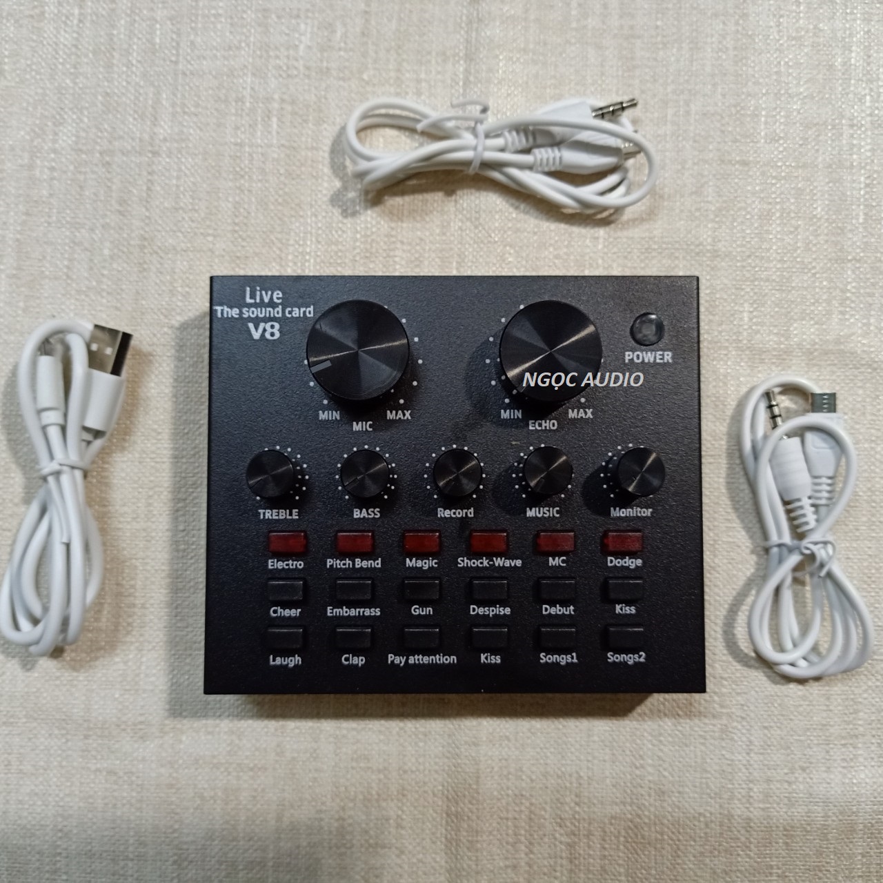 SOUND CARD V8 HÁT LIVE STREAM PHIÊN BẢN 2020 CẢI THIỆN ÂM THANH ĐỘ NHẠY VÀ ECHO CỦA MICRO