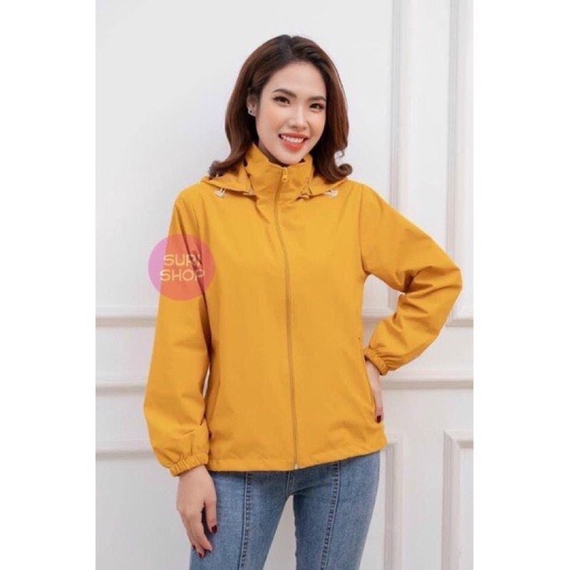 Áo khoác gió nữ lót lưới 2 lớp chống rét chống nước