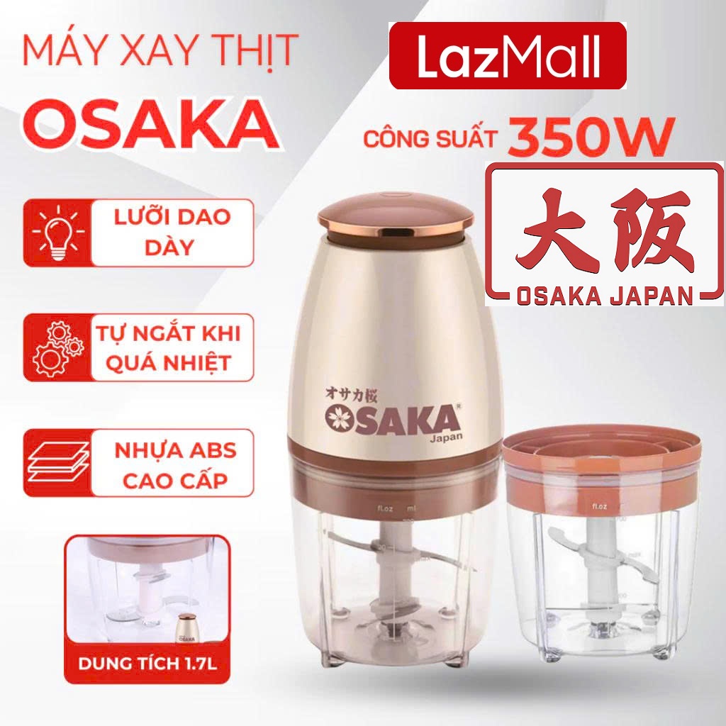 Osaka Japan All You LazMall Sale Đến 50% Máy Xay Thịt Đa Năng Osaka Nhật Bản, Máy Xay Cầm Tay, Máy Xay Đá, Công Suất 350W, Siêu Khỏe Tiện Lợi, Phiên Bản Mới Nhất