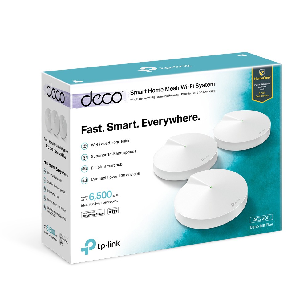 Hệ thống wi-fi mesh cho gia đình ac2200 tp-link.deco m9 plus