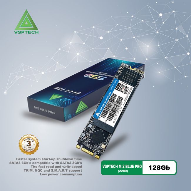 Ổ CỨNG SSD VSPTECH BLUE PRO M.2 2280 128GB - 512GB