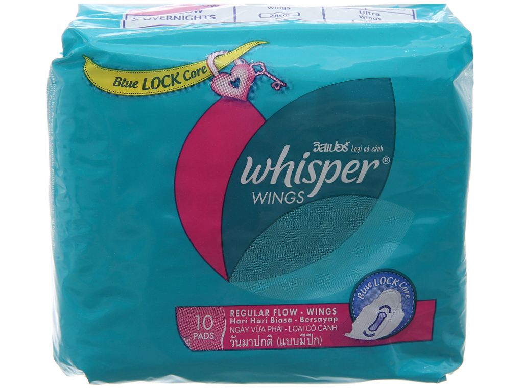 Băng vệ sinh Whisper siêu bảo vệ có cánh 10 miếng
