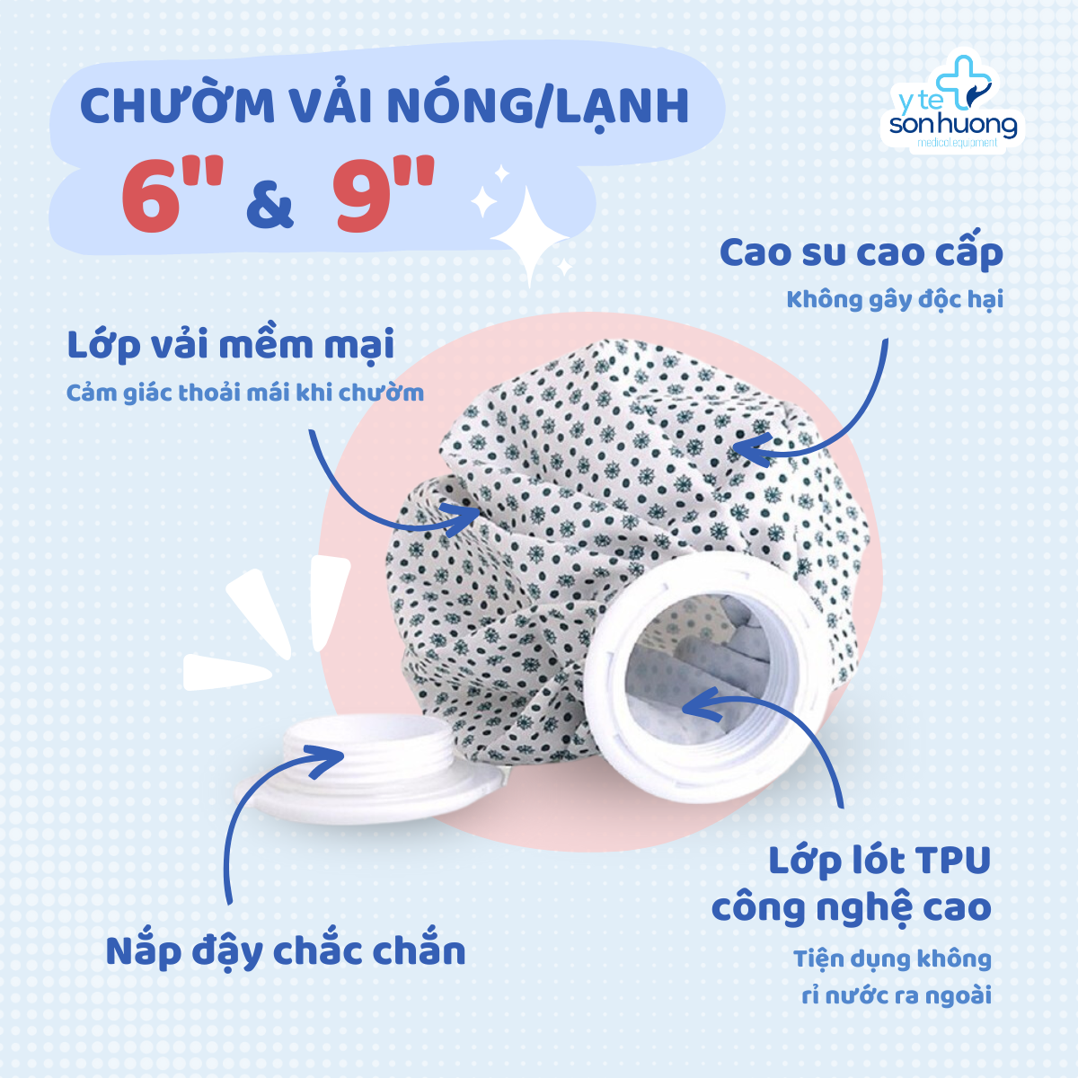 Túi chườm nóng lạnh | chườm đá Greetmed 9 in Chườm Giảm Đau Sưởi Ấm