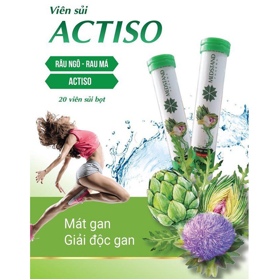 Viên Sủi Atiso Giải Độc Mát Gan- Lọ 20 Viên