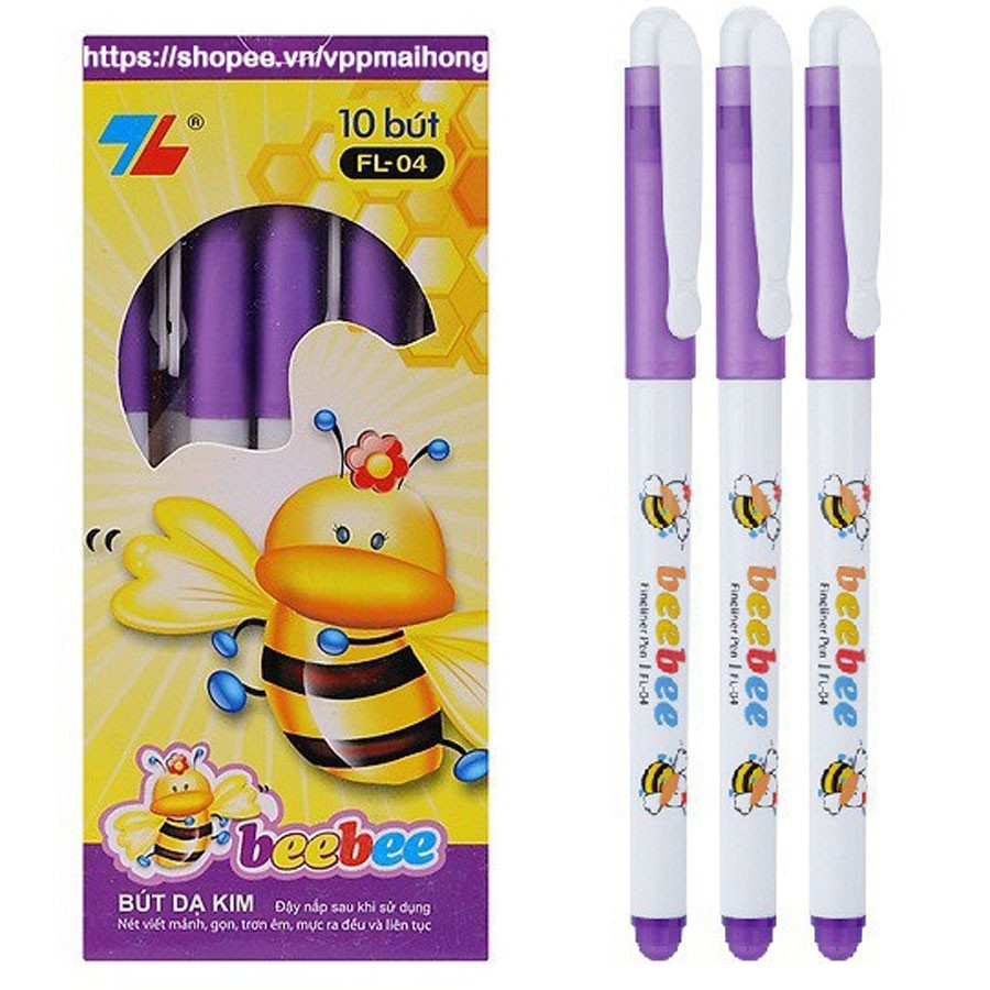 Hộp 10 bút dạ kim beebee thiên long fl04