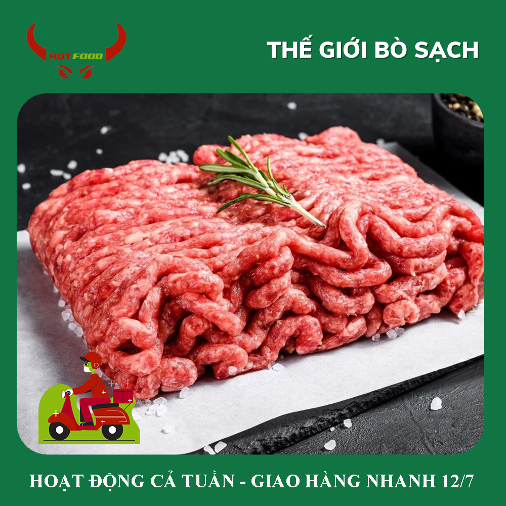 [ Miễn Phí Giao Hàng ]Thịt Xay Bò Mỹ  Làm Sốt Bò Bằm, Cháo, Súp, Canh - 500GR - Giao Nhanh HCM
