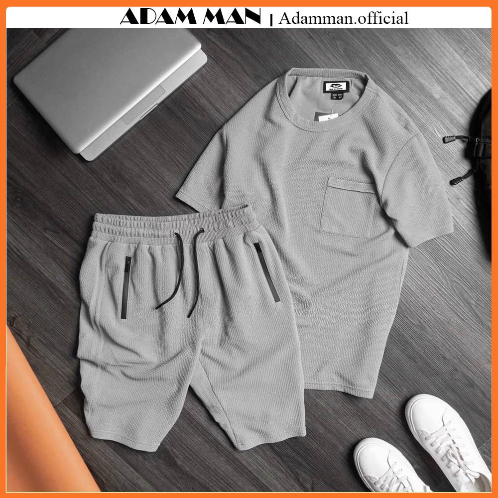 Bộ Thể Thao Nam Chất Xốp, Đồ Bộ Quần Áo mùa hè cộc tay vải linen đẹp cao cấp - Adamman