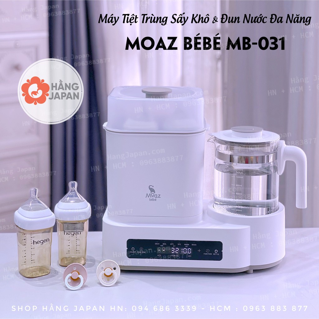 Máy tiệt trùng sấy khô bình sữa và đun nước đa năng Moaz Bebe MB031 Hàng