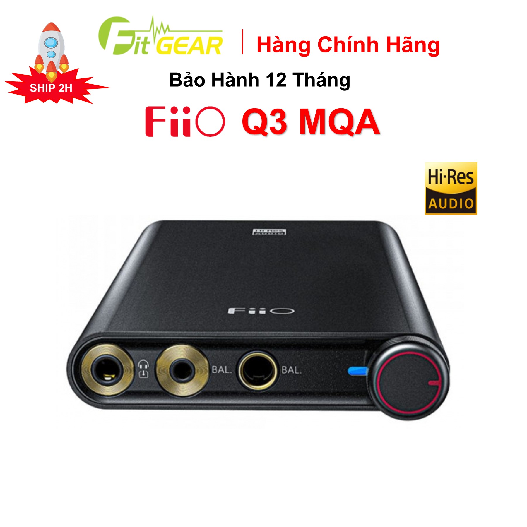 [Trả góp 0%] Bộ Giải Mã Fiio Q3 MQA - DAC/Amp cho iPhone Android