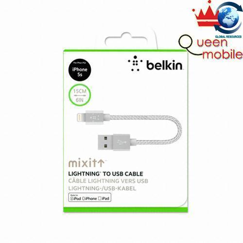 Cáp belkin mixit↑™ metallic lightning sync & charge 15cm - f8j144bt06in