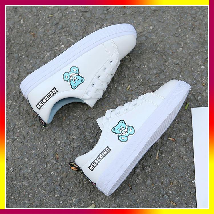 Giày thể thao nữ gấu xanh siêu hot - hk09, giày sneaker phong cách hàn quốc, giày thể thao siêu giá rẻ, giày chạy bộ, giày thể dục, giày tập gym, giày đi bộ, giày học sinh sinh viên, giầy nữ đẹp