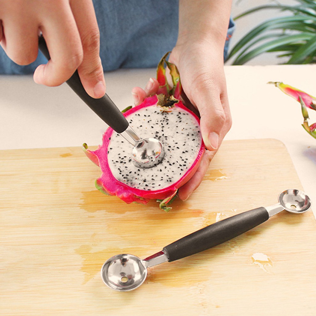 [Giá Sỉ] Muỗng Thìa Múc Hai Đầu Tạo Kiểu Hình Múc Hoa Quả - Múc Kem - Múc Trái Cây