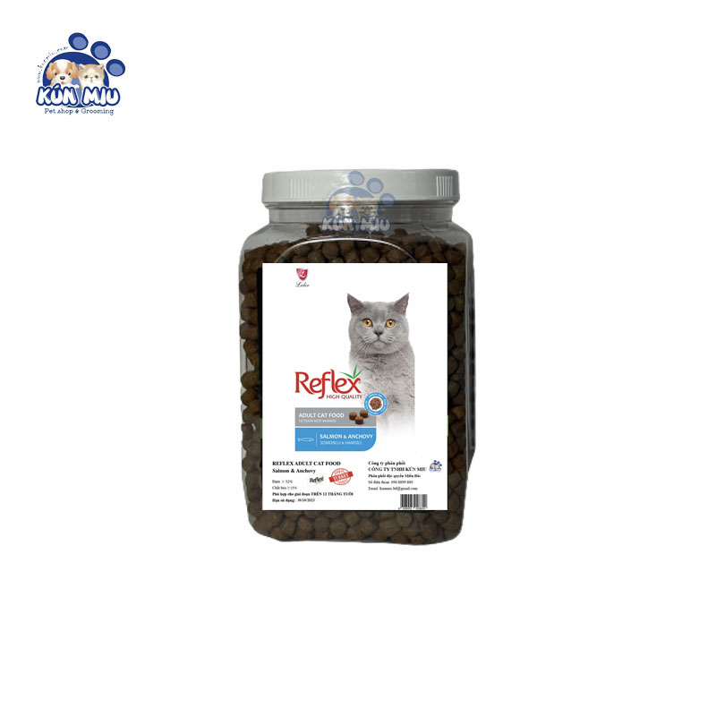 Thức Ăn Cho Mèo Reflex Adult Salmon & Anchovy Đóng Hộp 1kg