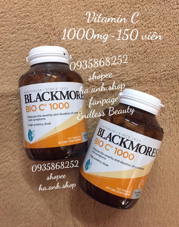 Bio C Blackmores 1000mg 150 viên mẫu mới
