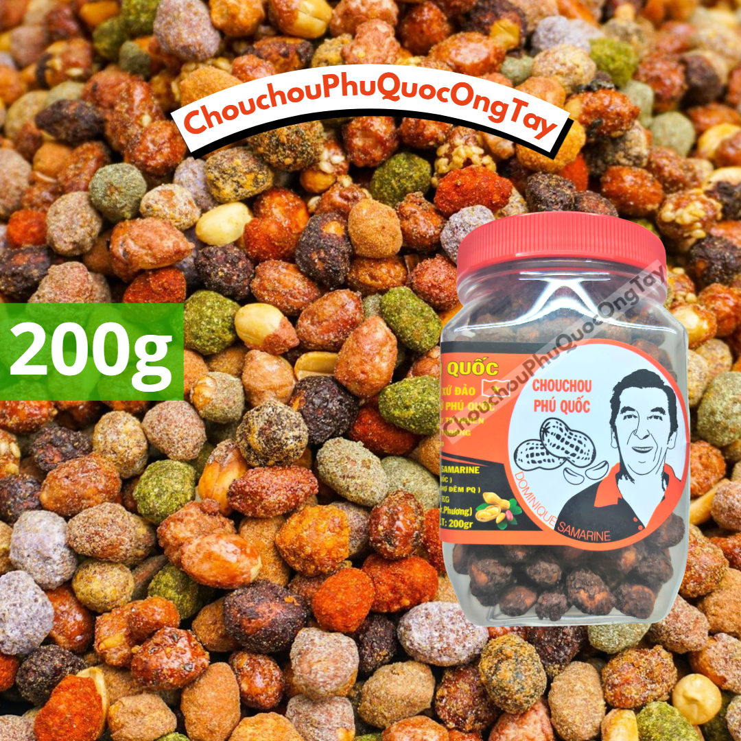 (Hũ 200g) Đậu phộng 30 vị CHOUCHOU PHÚ QUỐC ÔNG TÂY