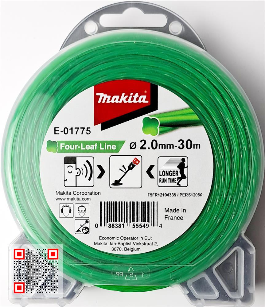 Dây cước cắt cỏ, xanh lá 2.0mm x30m E-01775 Makita