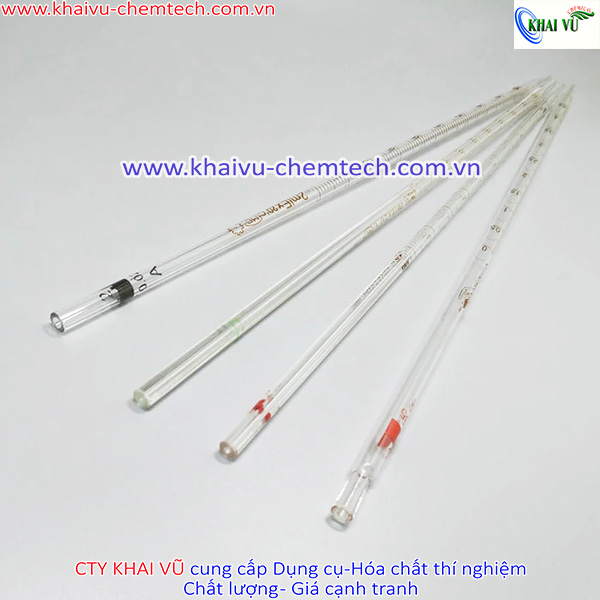 [Bomex-TQ)Pipet thẳng thuỷ tinh 1ml đến 50ml loại dài