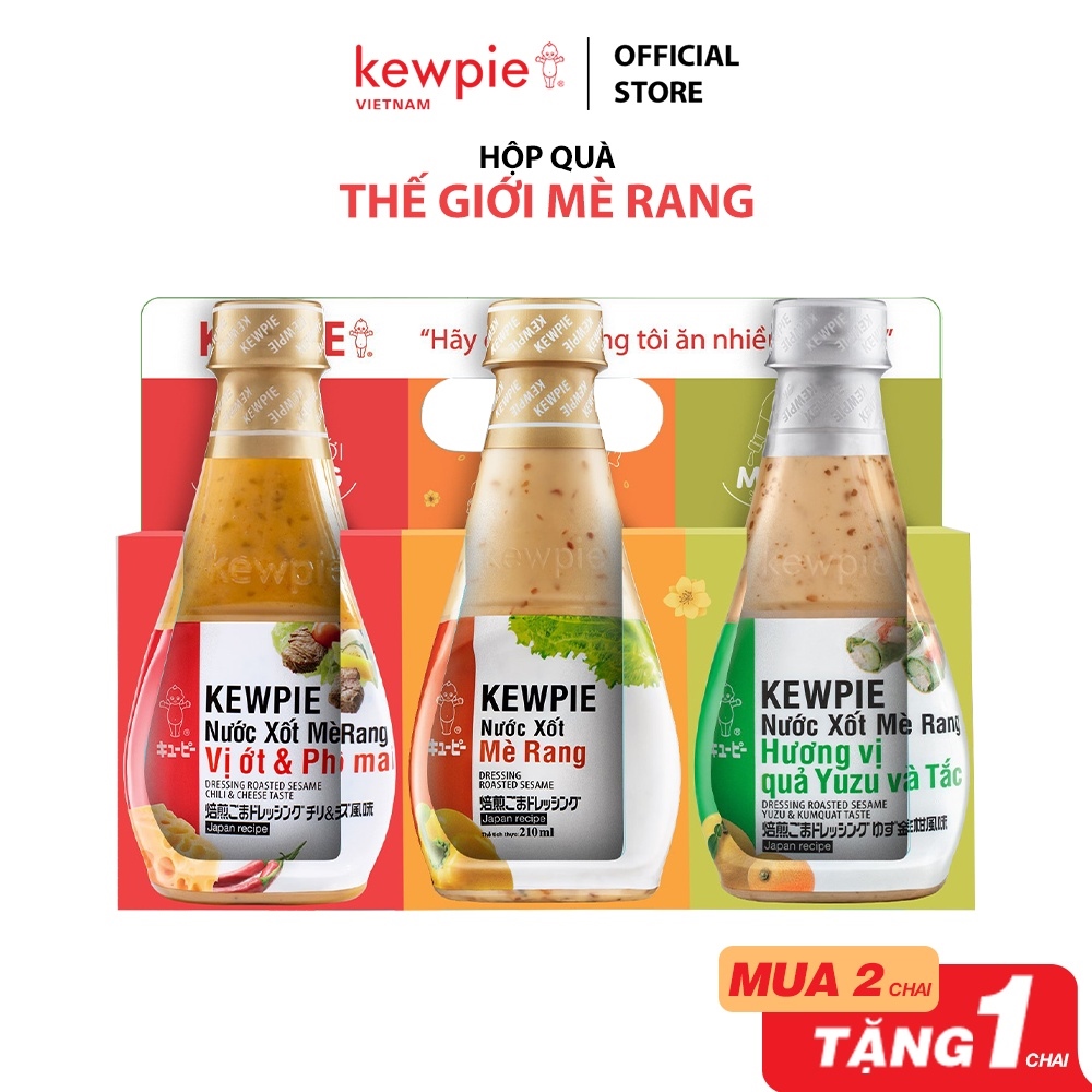 Hộp quà Tết Thế Giới Mè Rang Kewpie (Mua 2 tặng 1)
