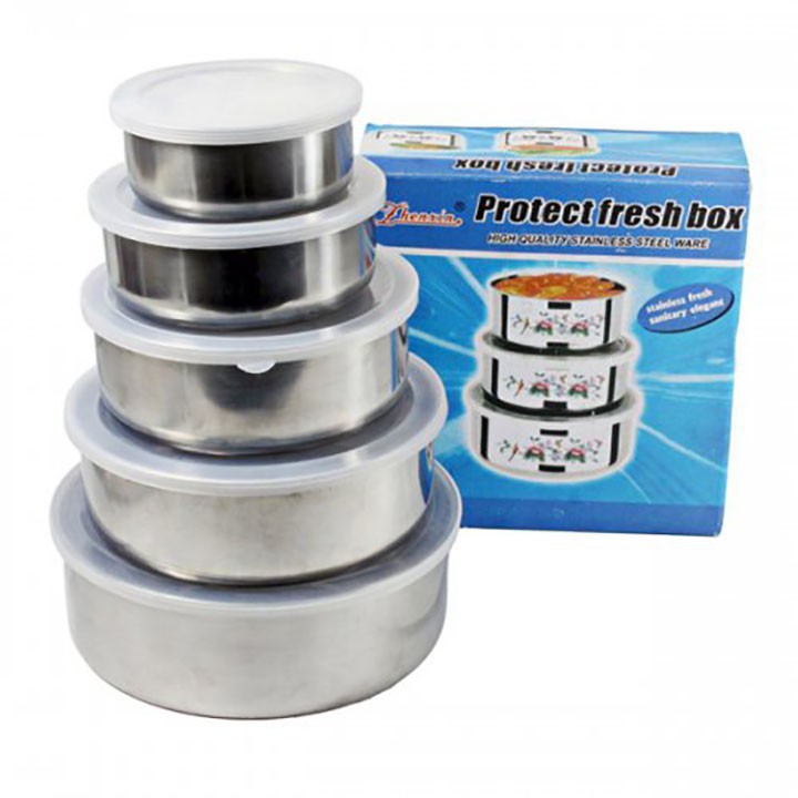 [HCM]Bộ 5 hộp đựng thực phẩm inox