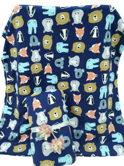 Sale 110k còn 99k. 1m9 x 1m6. Mền nỉ cotton Thái CÁ SẤU, GẤU, HÀ MÃ văn phòng, đi học, du lịch