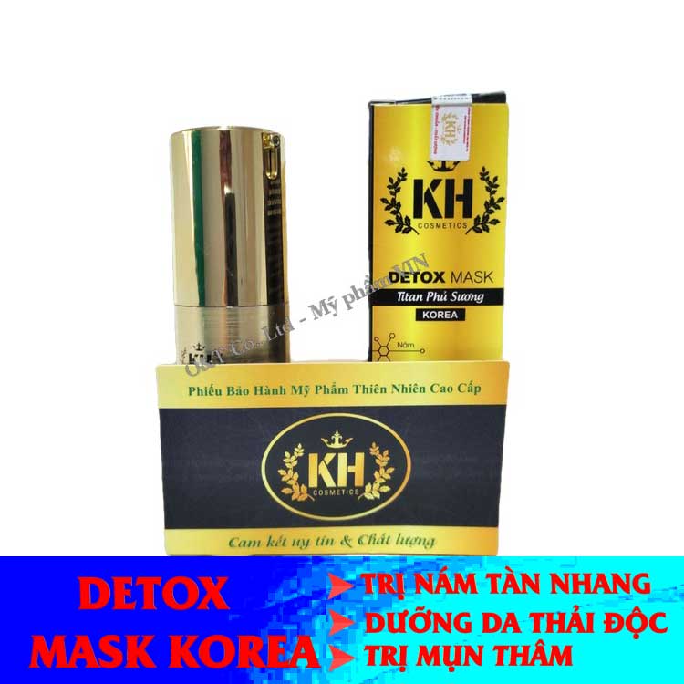 Detox Mask titan phủ sương thải độc dưỡng da xóa nám mụn Hàn Quốc