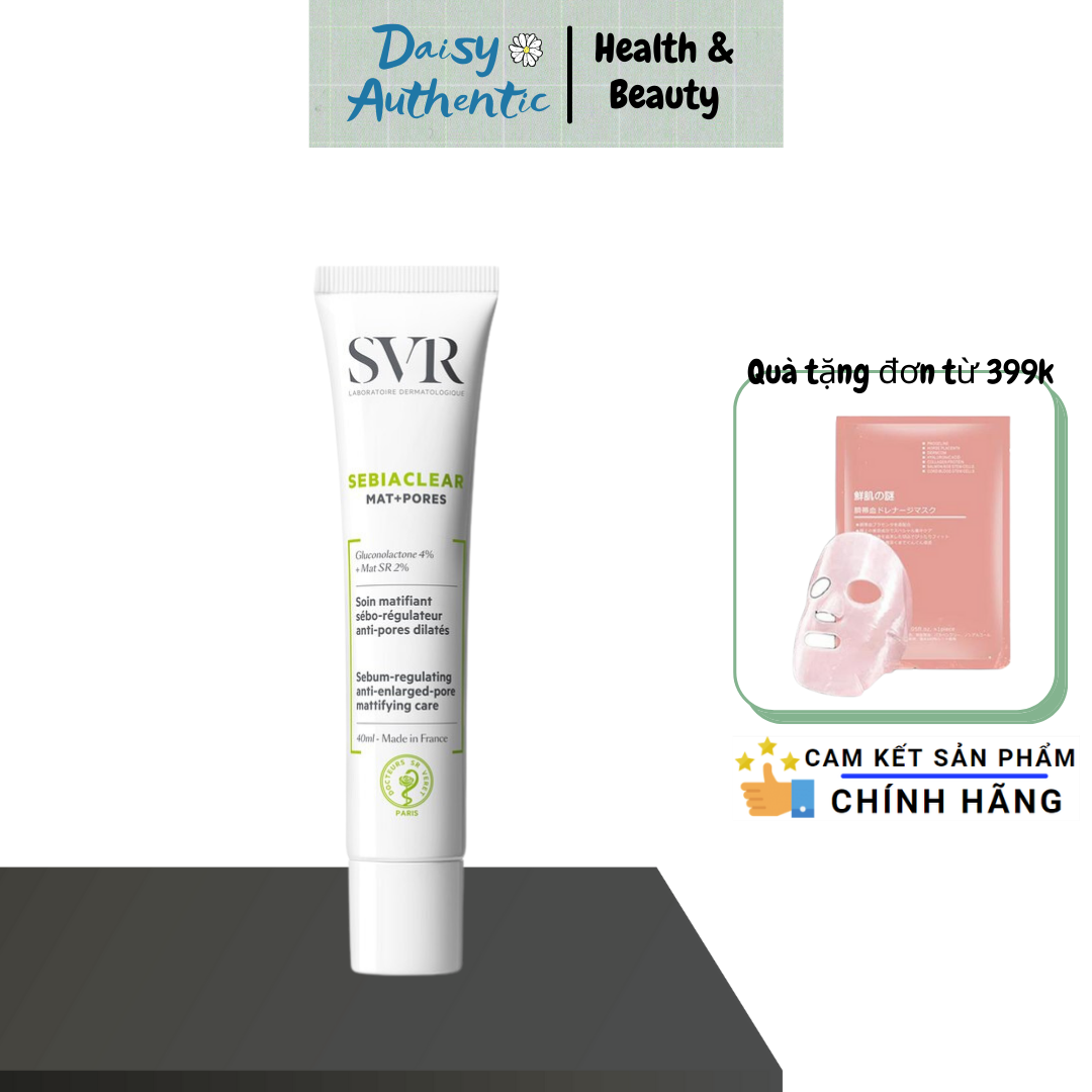 Kem dưỡng svr sebiaclear mat pores 40ml - giảm mụn, kiềm dầu