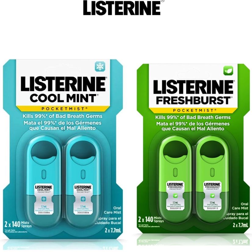 Nước xịt thơm miệng LISTERINE sịt thơm miệng Cool Mint Pocktmist nước ngừa hôi miệng 7.7ml - Bảo Anh F Store