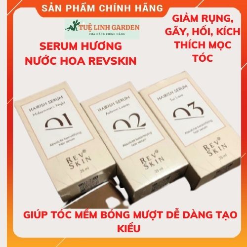 Xịt dưỡng mọc tóc Revskin Hairish Serum Giảm Khô, Rụng, Gàu Phục hồi chuẩn organic 25ml Tuệ Linh Garden