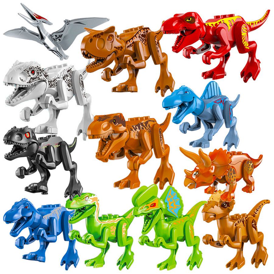 [HCM]Mô hình 12 đồ chơi Khủng Long lắp ghép New4all Dinosauria Nhựa An Toàn Cho Bé (Bộ 12 lắp ráp Lego Khủng Long) - New4all