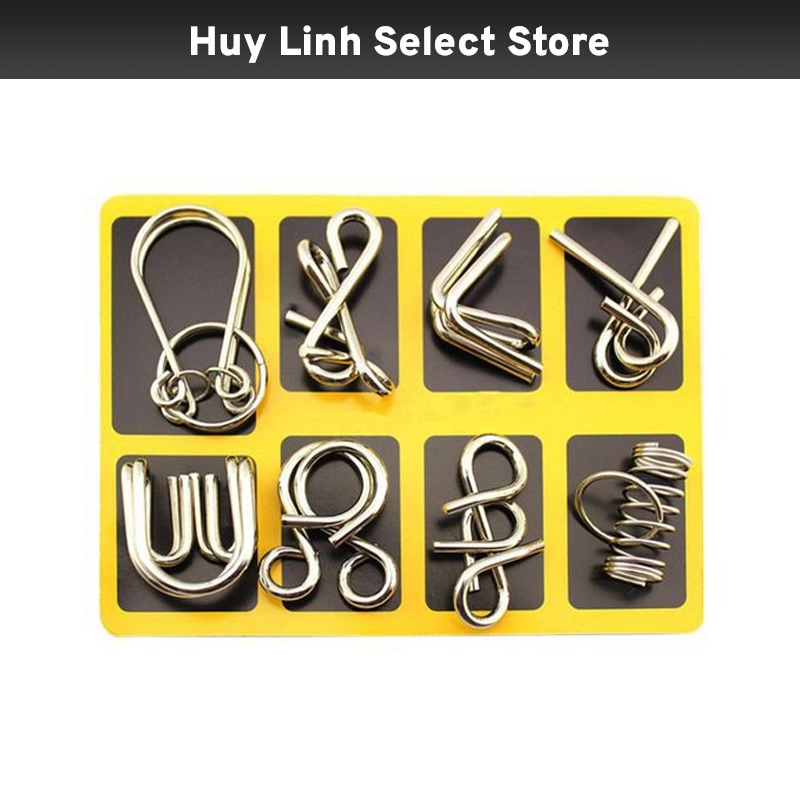 Bộ trò chơi trí tuệ Nhật Bản - Bộ 8 món giải đố thật ly kỳ chất liệu inox