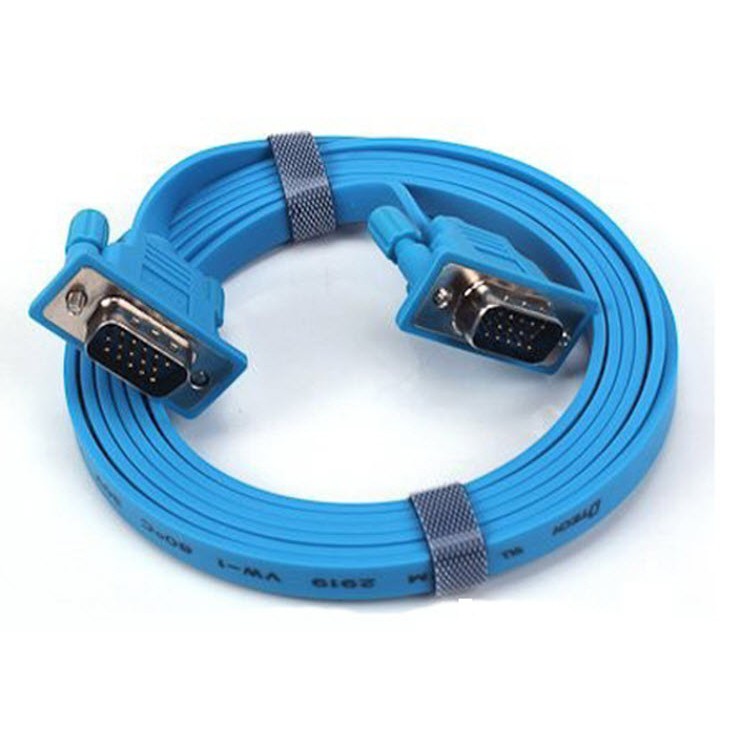 Cáp vga 3m mỏng dẹt dtech dt-69f30 chính hãng