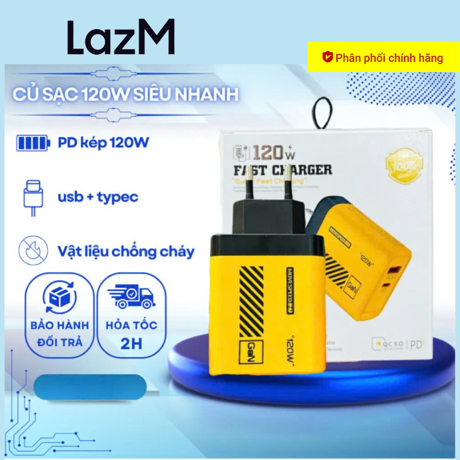 ( LazM Chính Hãng) Cốc Sạc Nhanh Tz-100 120w Công Nghệ Sạc Gan Sạc Siêu Nhanh, Không Chai Pin, Không Nóng Máy - Củ Sạc 120w Siêu Nhanh/ Nhanh Pd Usb Typec Cho Iphone 14 13 12 Samsung Xiaomi Huawei Siêu Hot 2024