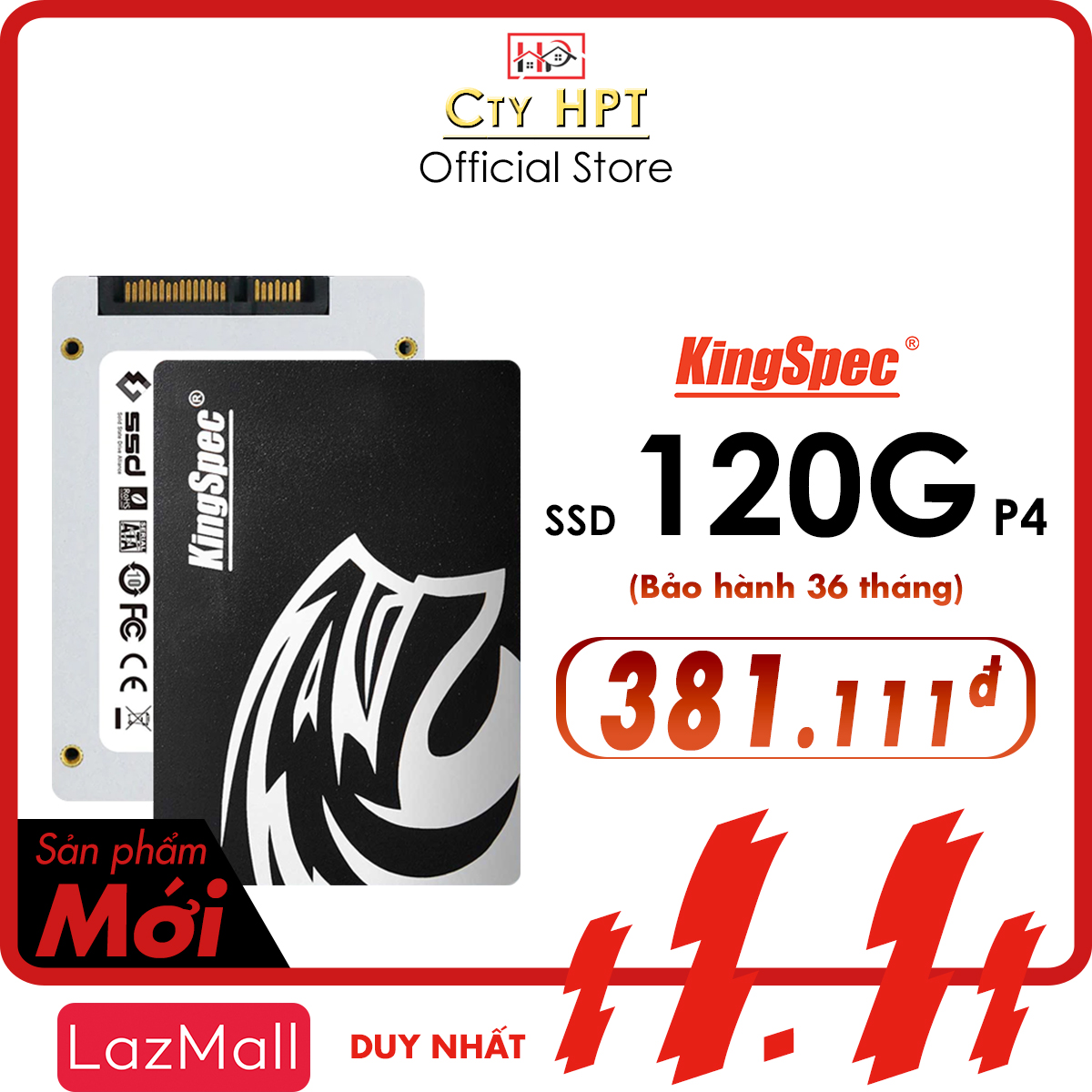 Ổ cứng ssd 120gb kingspec / cho pc sata 2.5 - mới