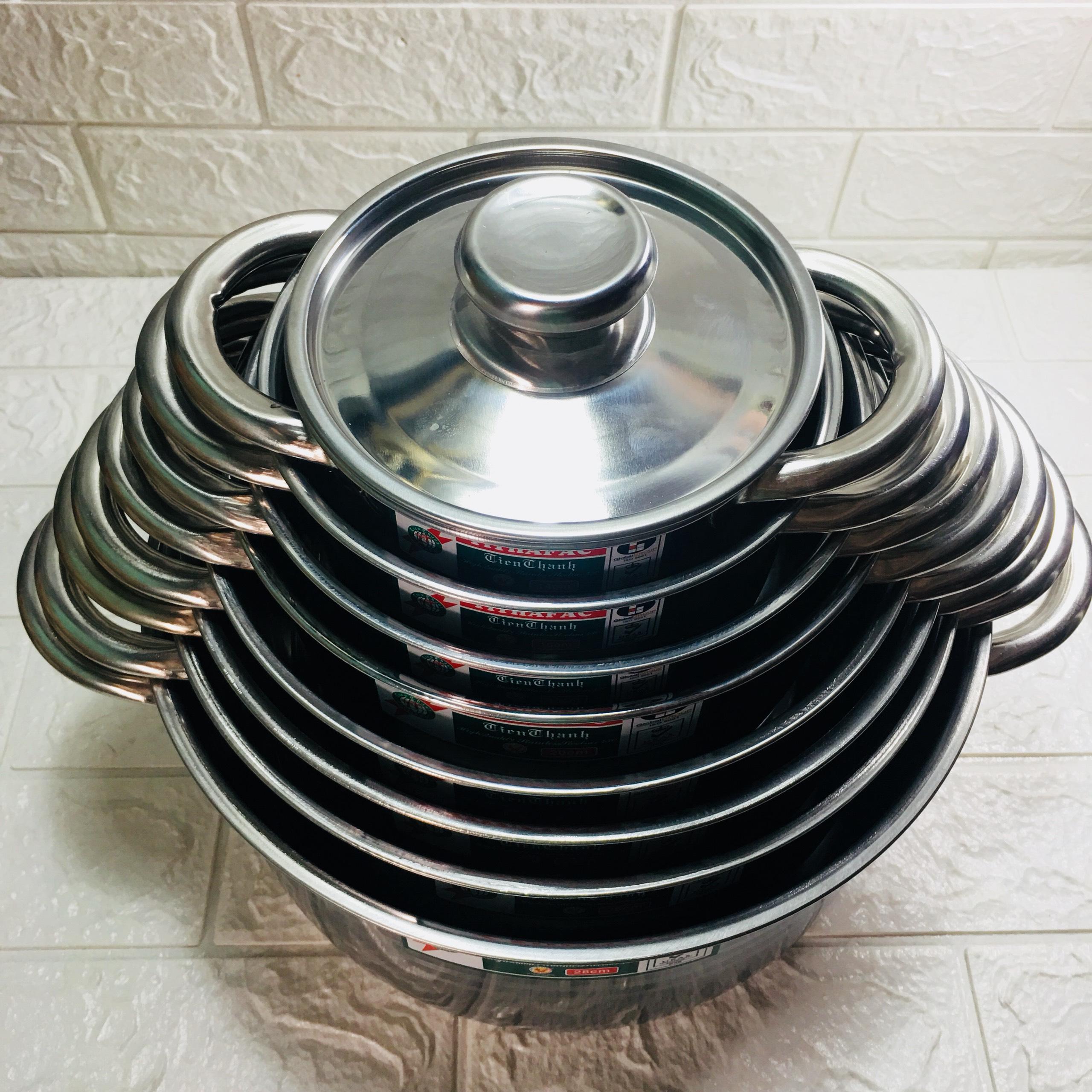 Bộ 3 Nồi inox 430. Dùng được bếp từ. Size 14-16-18-20-22-24-26-28m