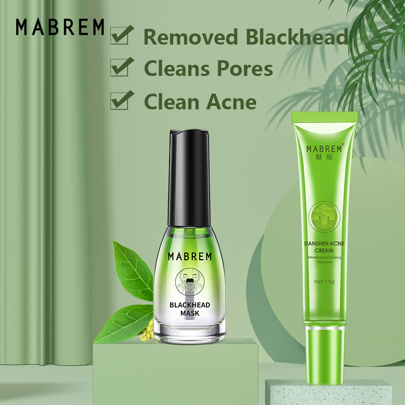 MABREM chăm sóc da mụn trứng cá kiểm soát dầu kiểm soát dầu lỗ chân lông thu nhỏ lỗ chân lông làm trắng kem dưỡng ẩm trị sẹo trên khuôn mặt kem trị mụn đầu đen mặt mũi dải lỗ chân lông lột mụn đầu đen trị mụn làm sạch sâu