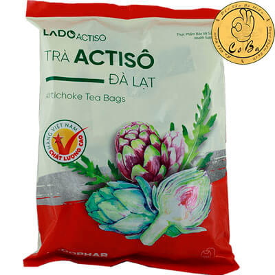 1 gói trà atiso ladophar gói 100 túi lọc bao bì mới 2020