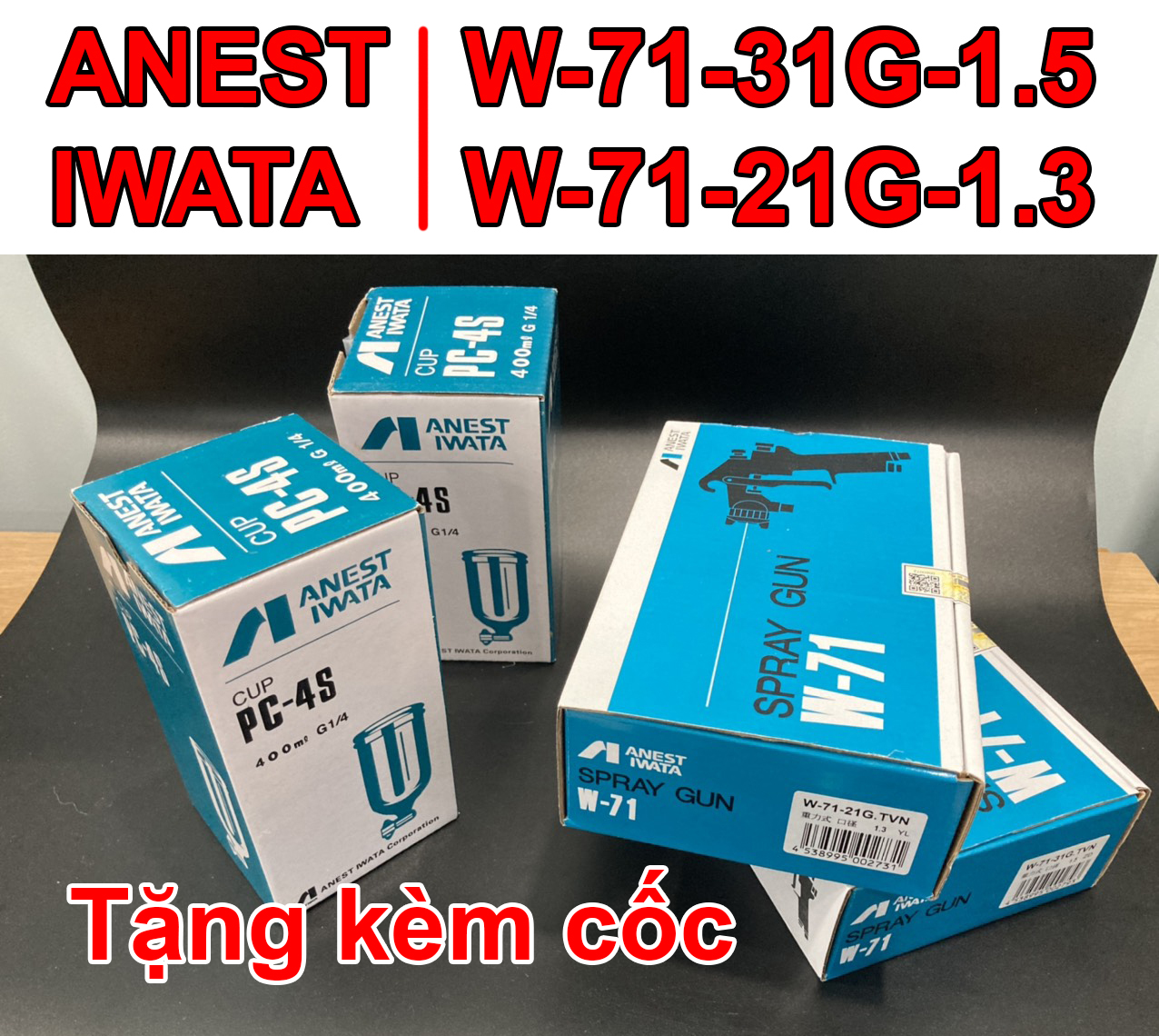 Súng phun sơn anest iwata w71 - 21g/ 31g