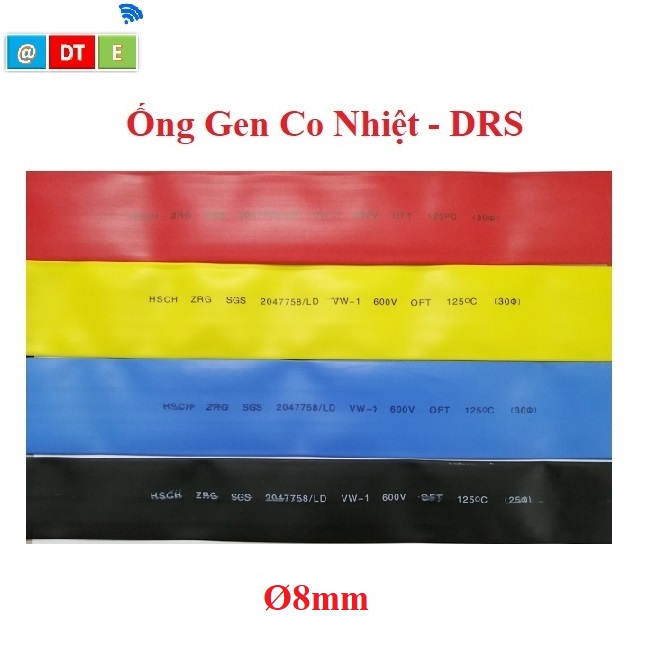 Ống gen co nhiệt phi 8, giá cho 100 mét/cuộn