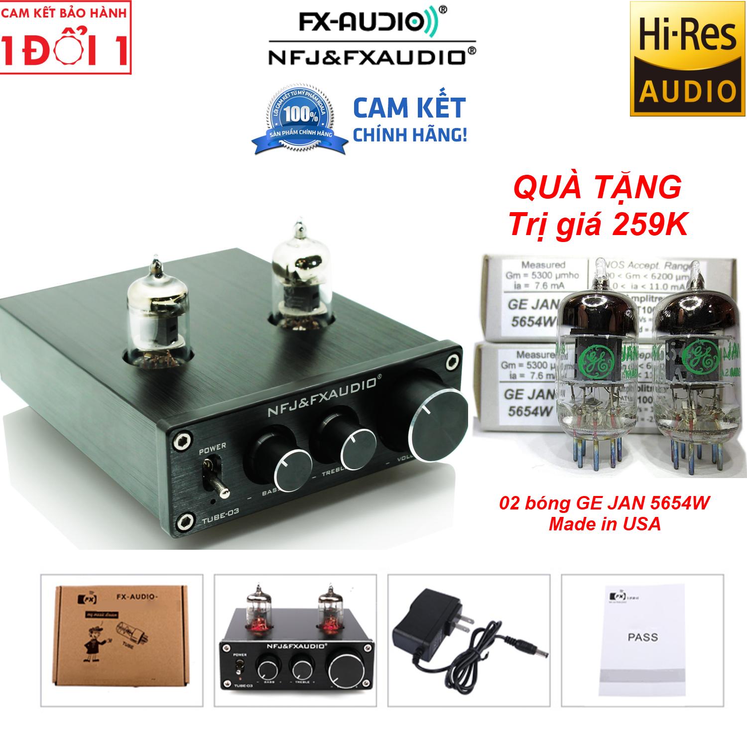 Fx audio tube-03 tube preamplifier bóng ge jan 5654w mỹ