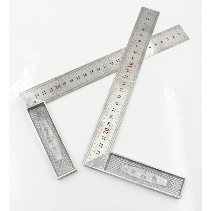 Thước ke góc vuông kẻ góc 90 độ 30cm chất liệu inox