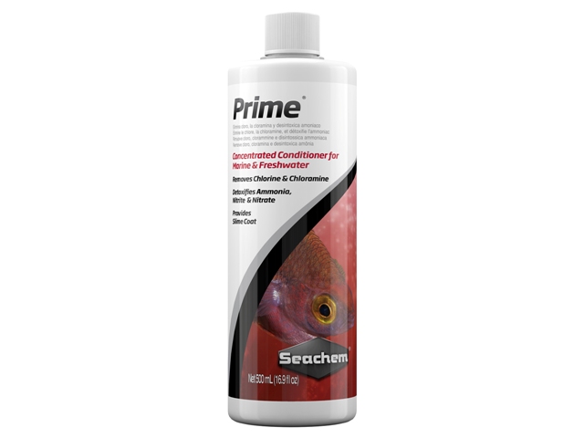 Seachem prime 500ml - dung dịch khử clo, nh3, no2, no3 cho bể cá cảnh