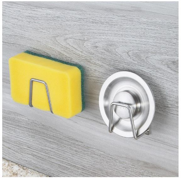 Set 2 Móc treo miếng rửa chén,chùi xoong nồi dán tường,bồn rửa INOX SUS304 Nanichino