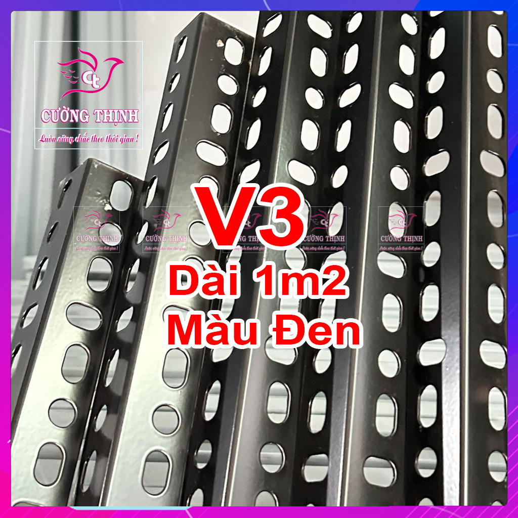 Sắt V lỗ V3 dài 120cm dày 16mm Lắp ráp kệ sắt đa năng