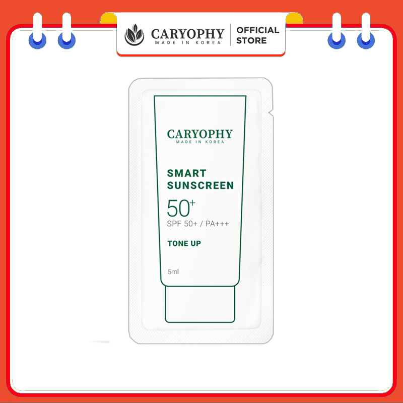 Kem chống nắng caryophy cho da dầu mụn hàn quốc 3in1 smart sunscreen tone up spf50 5ml
