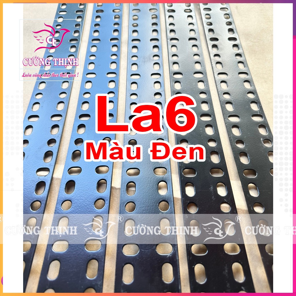 Thanh la, sắt la 6 ,màu đen - trắng dài 80cm, 100cm, 120cm, 150cm. lắp đặt kệ sắt, kệ v lỗ....