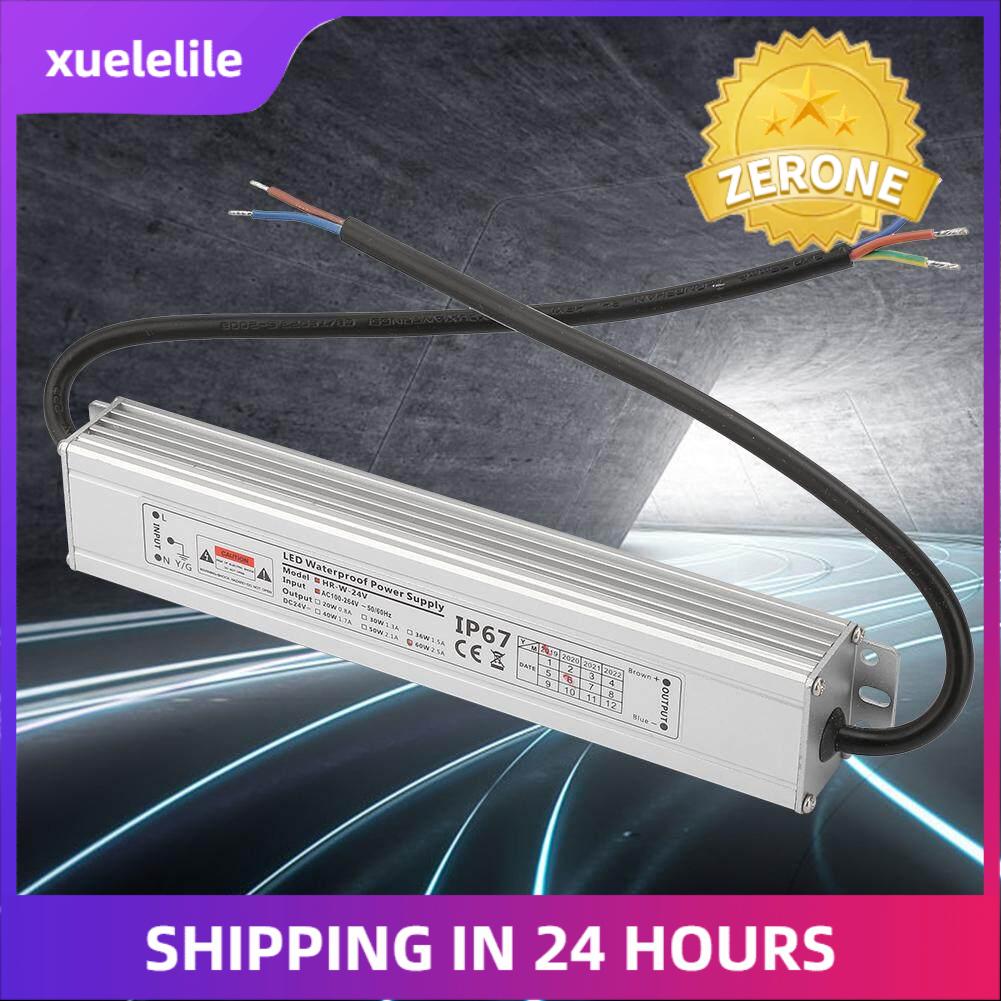 Bộ Điều Khiển Nguồn Điện LED Vỏ Nhôm Chống Nước IP67 Đầu Ra Máy Biến Áp 24V 60 , W 2.5A